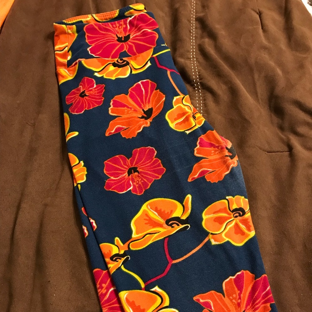 OS floral Lularoe leggins